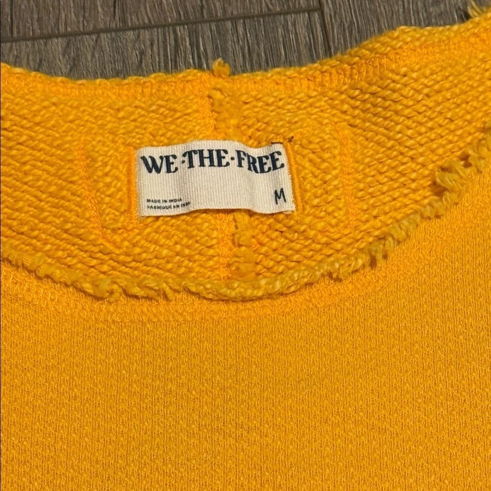 Free People We The Free Vibrant Yellow Crewneck Tank Top size medium - Thumbnail 2
