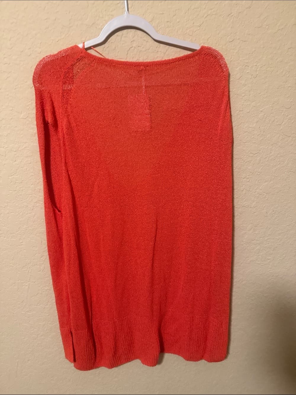 Free People Lightweight V-Neck Knit Sweater - Coral Red - Thumbnail 2