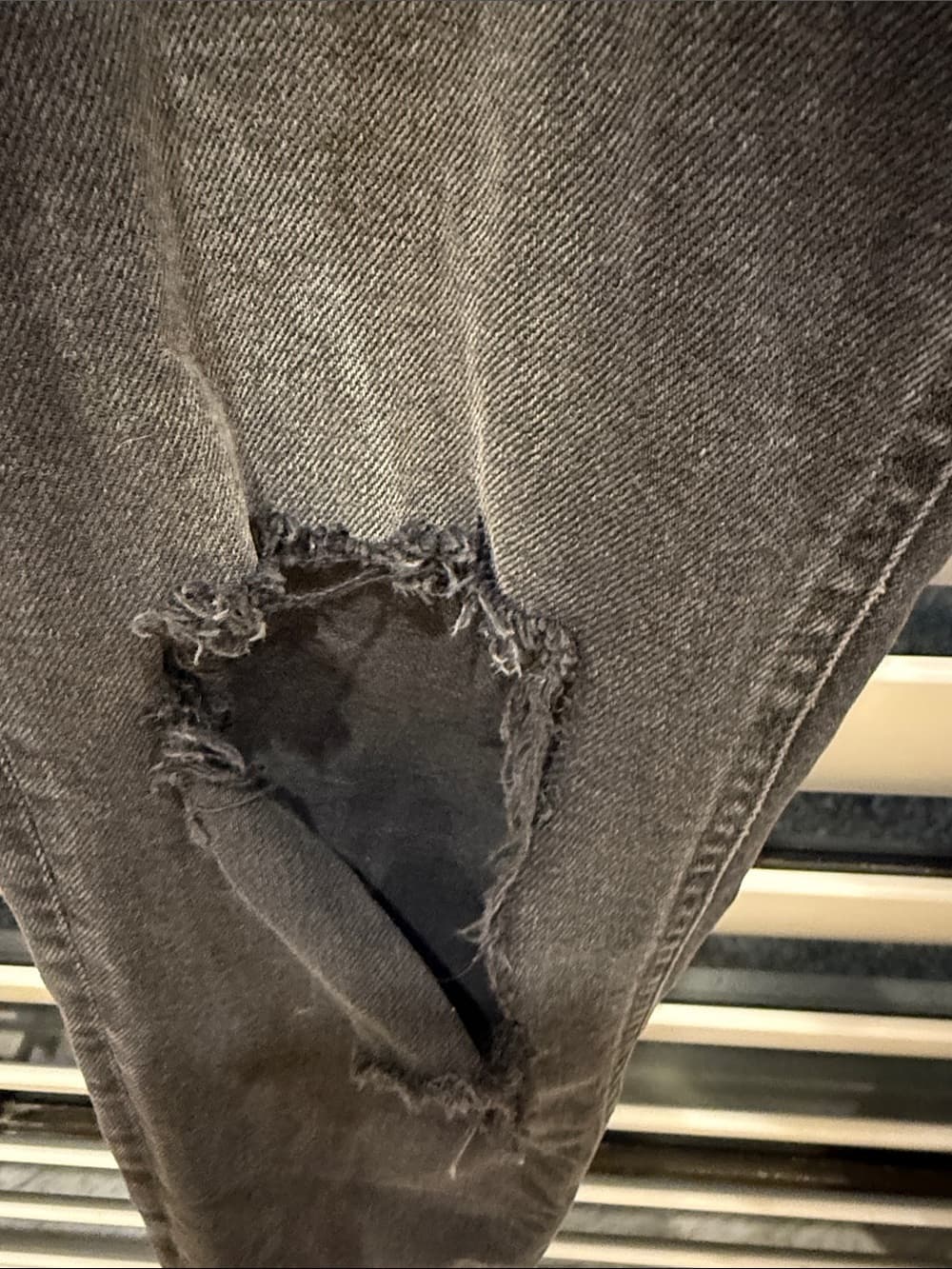 Free People High-Waist Button-Fly Jeans in Washed Black - Thumbnail 3
