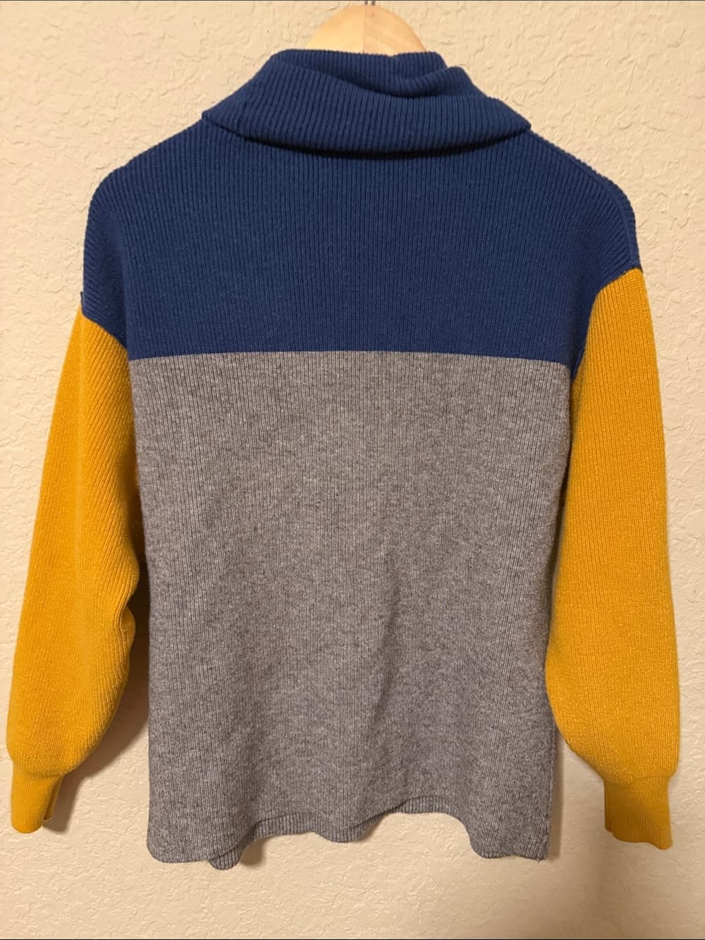 Free People Navy Ribbed Knit Sweater - Thumbnail 2