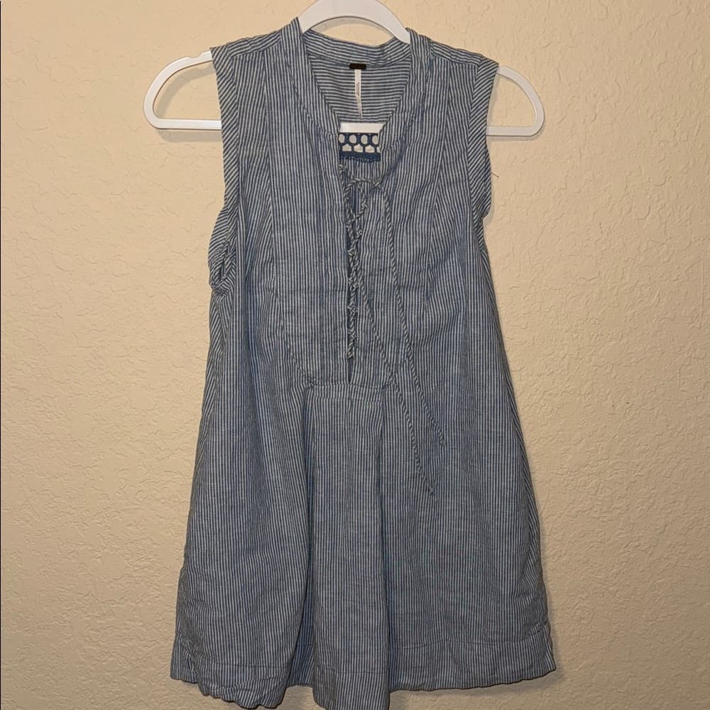 Free People Navy and White Striped Dress size small