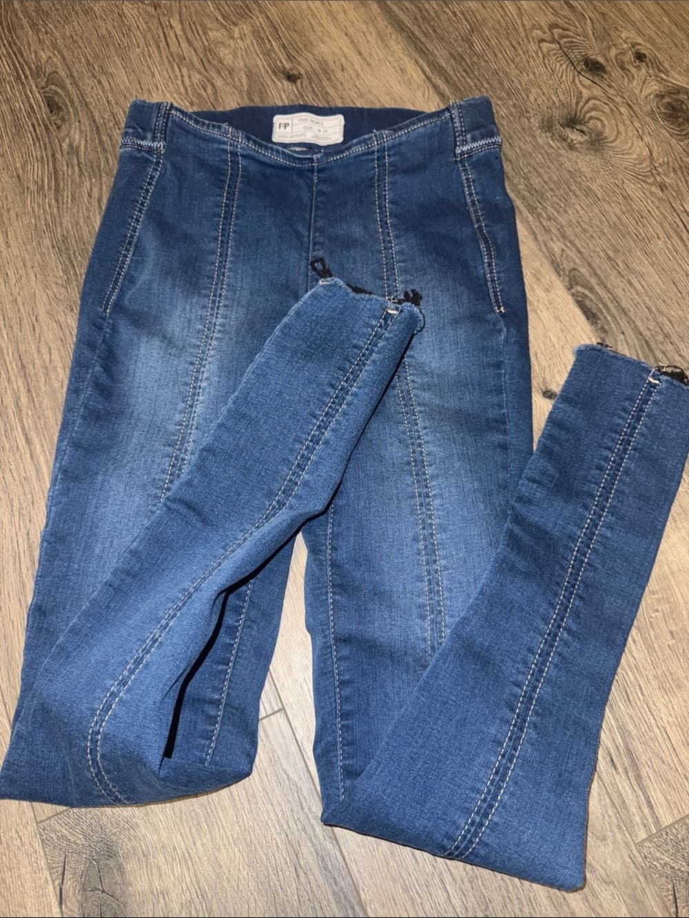 Free People Dark Blue Stretch Denim Jeggings