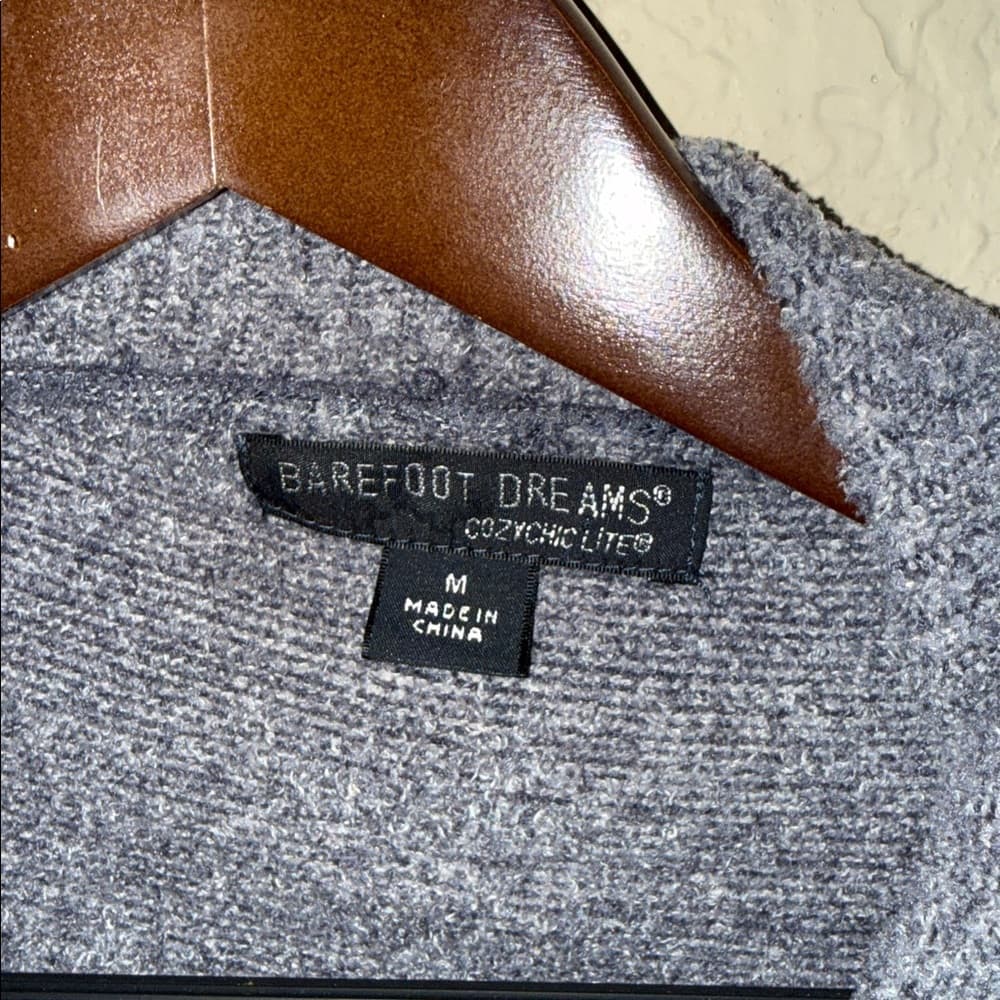 Barefoot Dreams Charcoal Blue Cardigan Medium