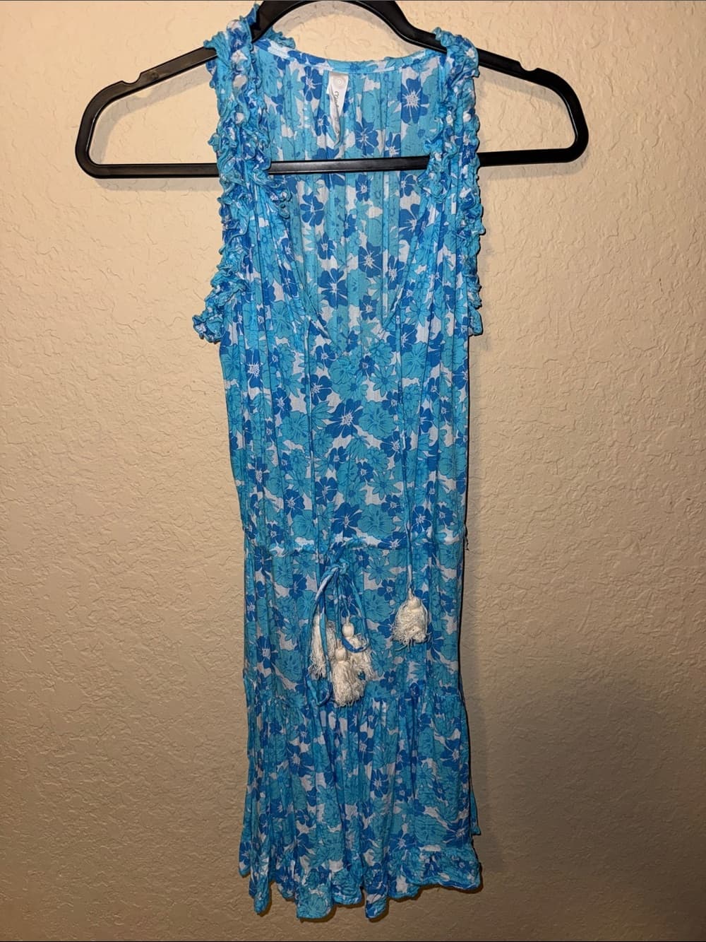 Coolchange Floral Blue Cotton Sundress - XS
