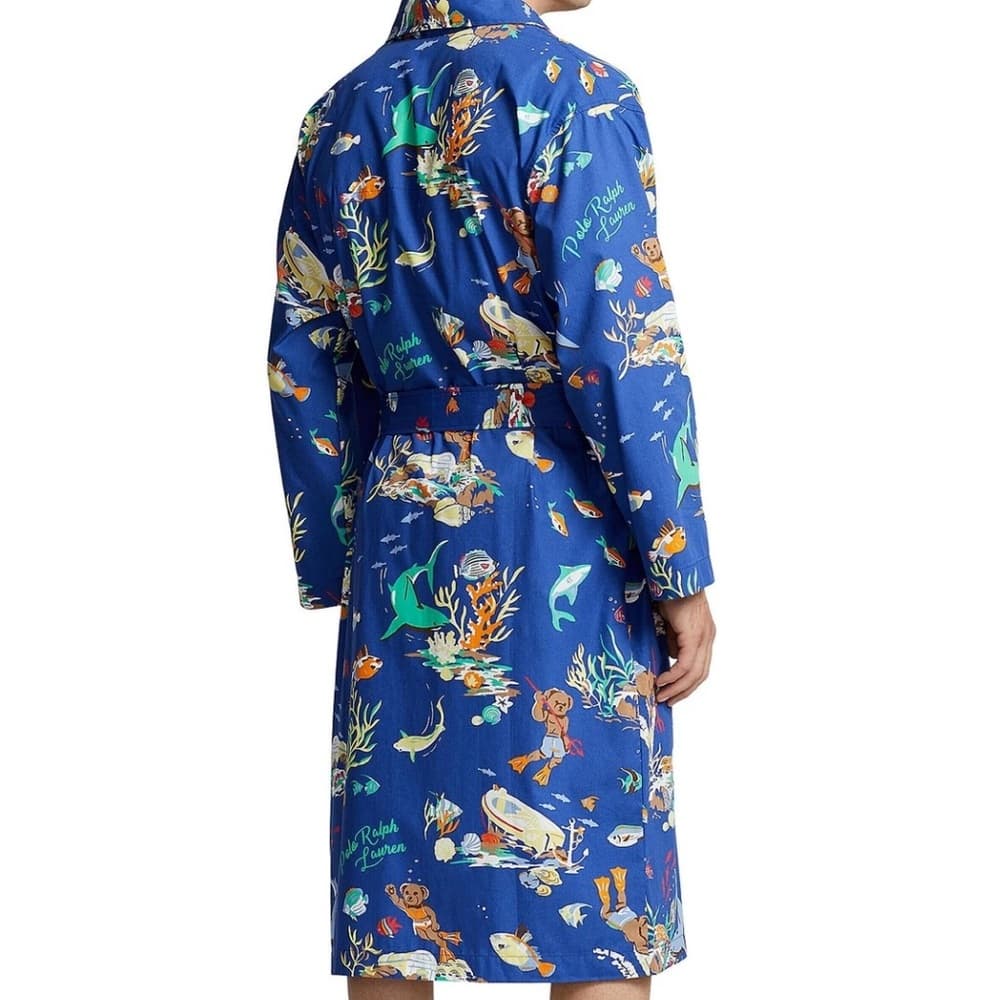 Polo by Ralph Lauren Blue Regatta Leagues robe small/medium bear