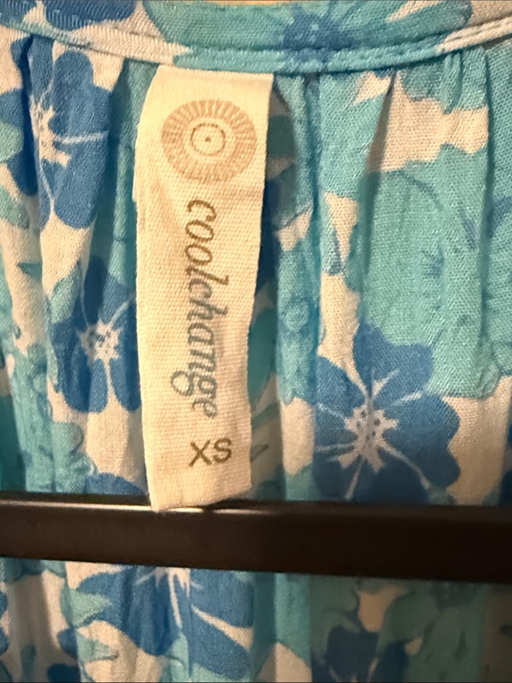 Coolchange Floral Blue Cotton Sundress - XS - Thumbnail 2