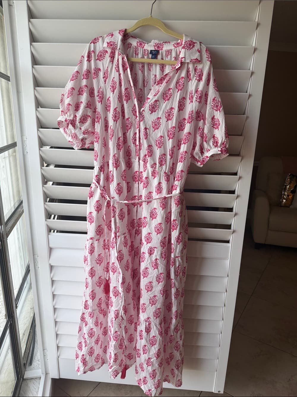 Roller Rabbit x Target White Dress with Pink Floral Motif xxl sold out - Thumbnail 3