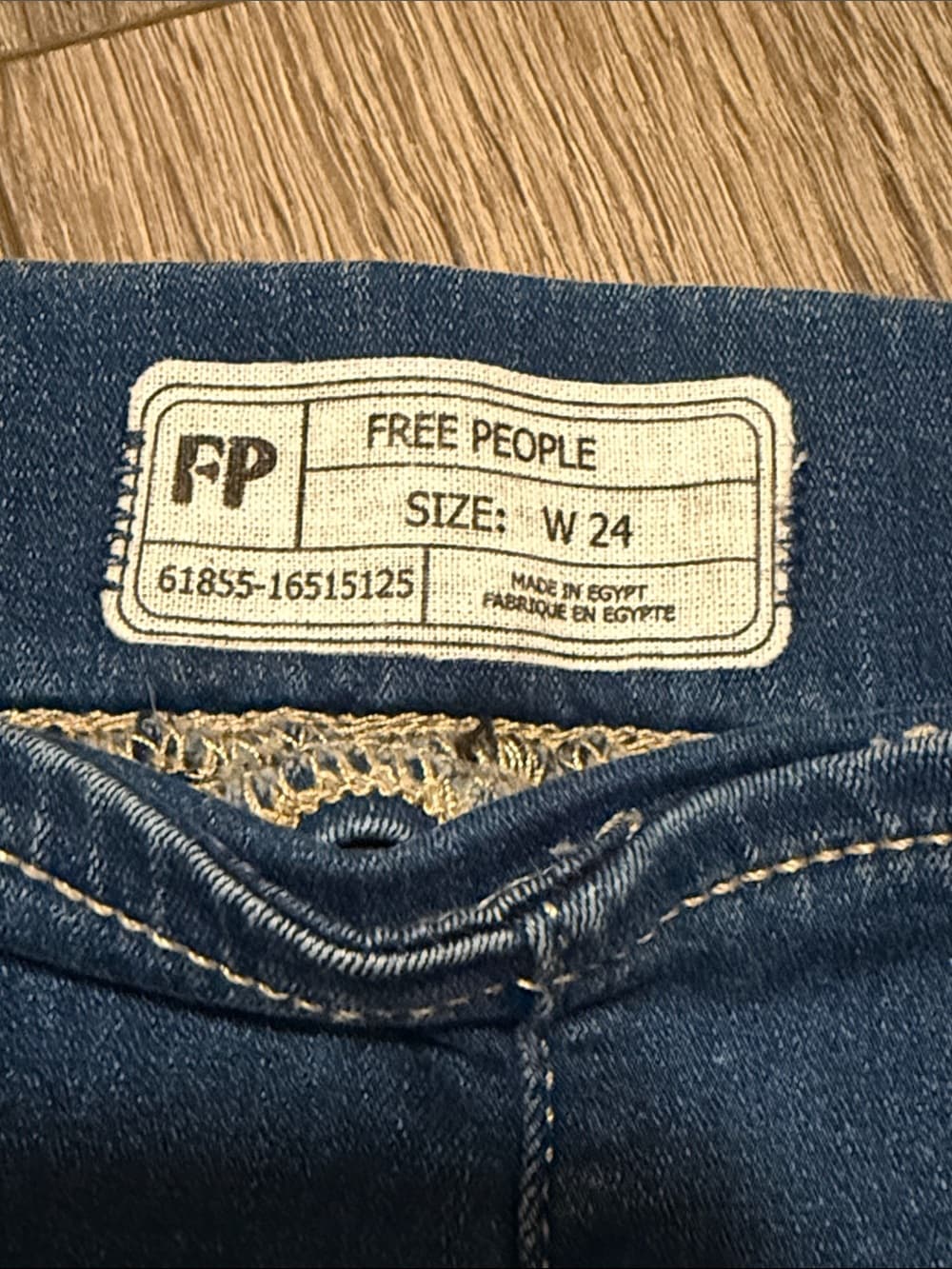 Free People Dark Blue Stretch Denim Jeggings - Thumbnail 3