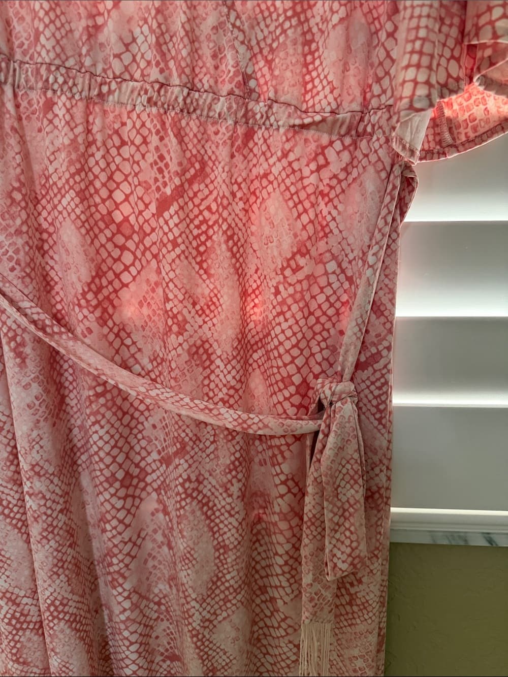 Haute Hippie Pink Snake-Print Wrap Maxi Dress - Thumbnail 3