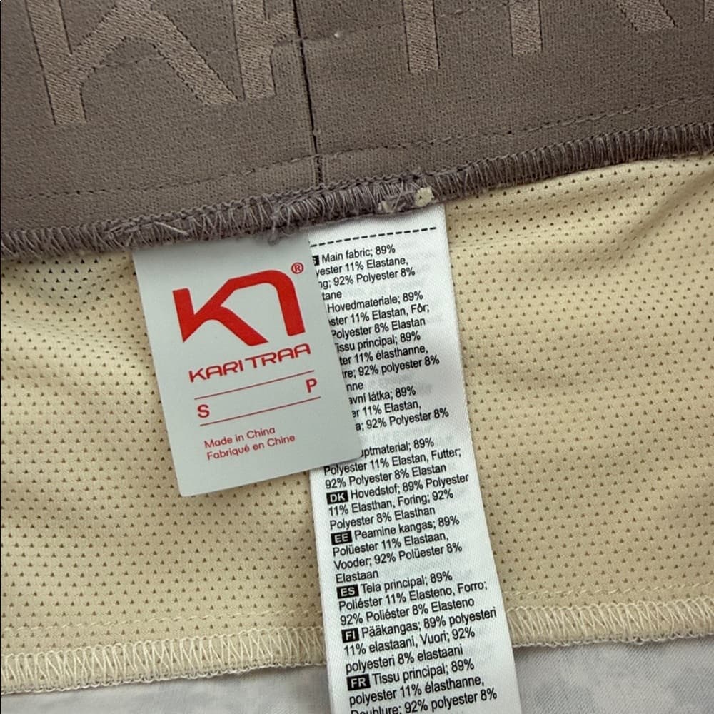 Kari Traa Beige Floral Drawstring Mini Skirt - Thumbnail 3
