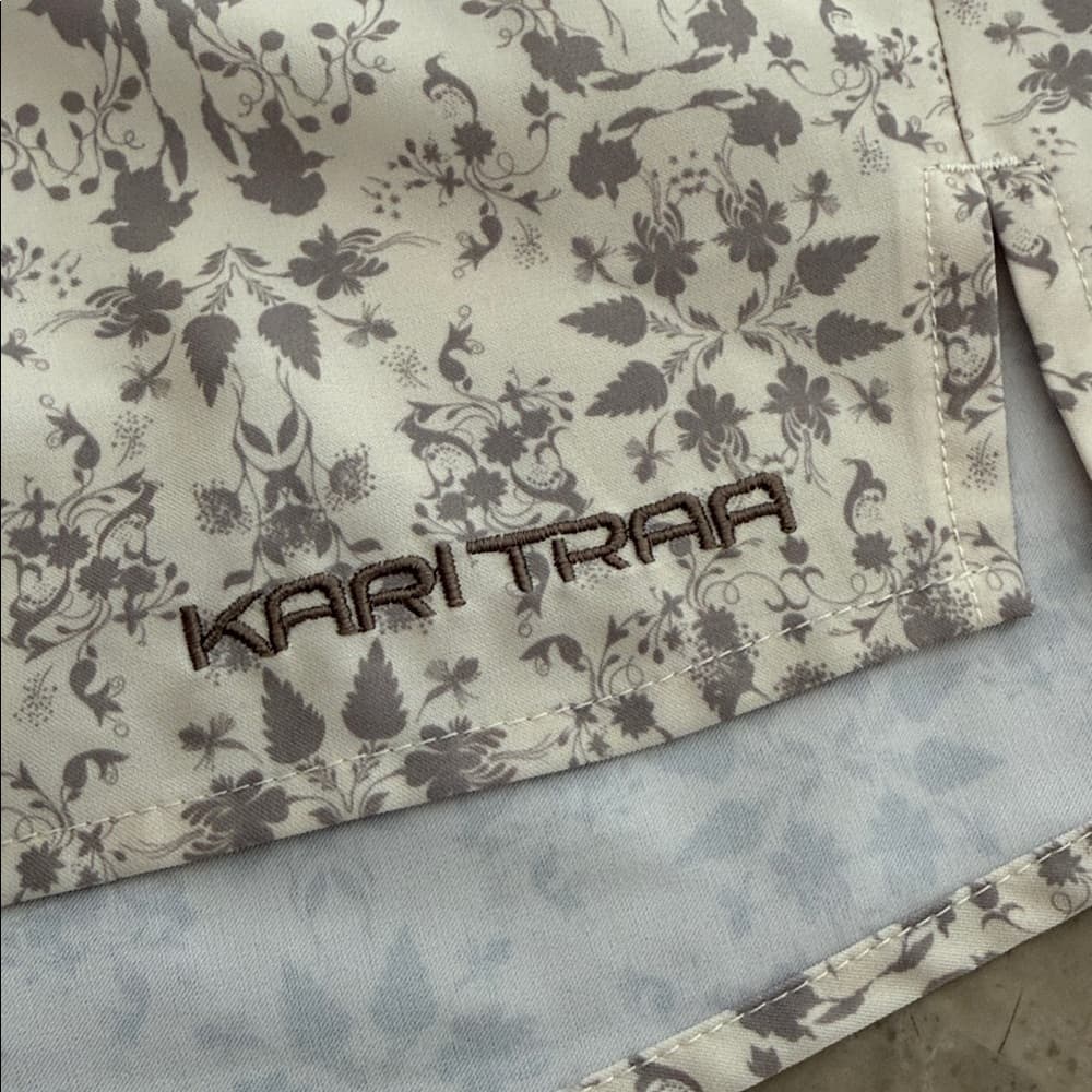 Kari Traa Beige Floral Drawstring Mini Skirt - Thumbnail 2