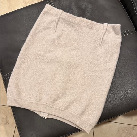 Designers Remix Cream Knit Pencil Skirt - Women's Classic Style - Thumbnail 5