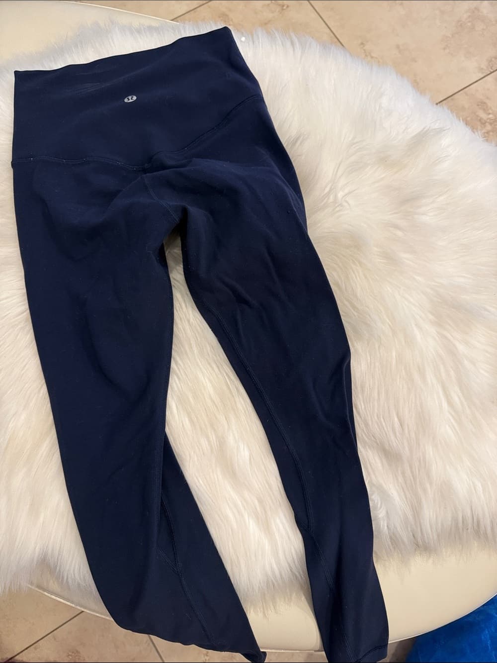 lululemon athletica Navy High-Rise Leggings with Reflective Logo - Thumbnail 3