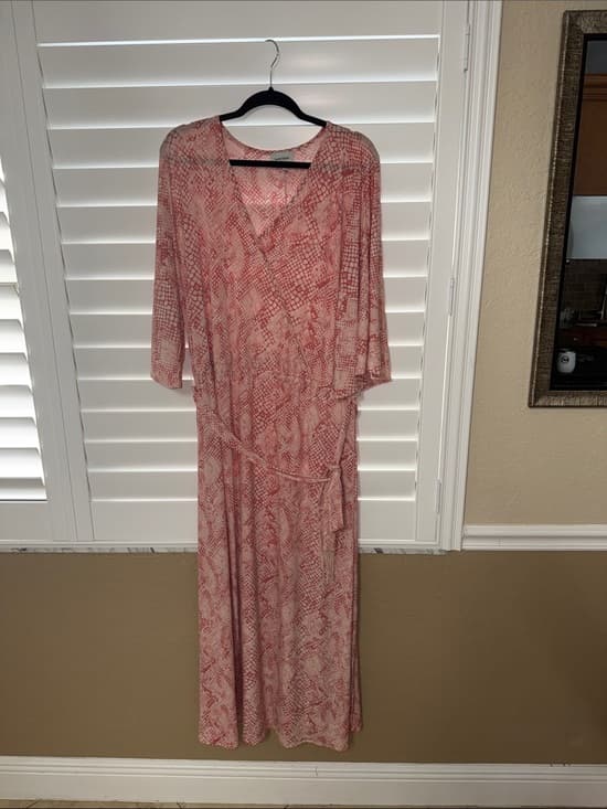 Haute Hippie Pink Snake-Print Wrap Maxi Dress - Thumbnail 5