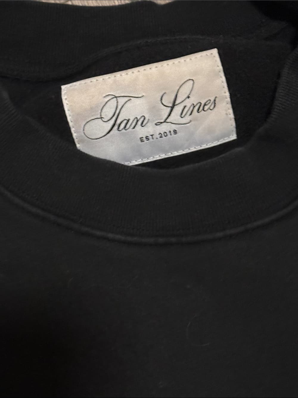 Tan Lines Black Crewneck Sweatshirt Forever Chasing Sunsets & Tequila medium - Thumbnail 2