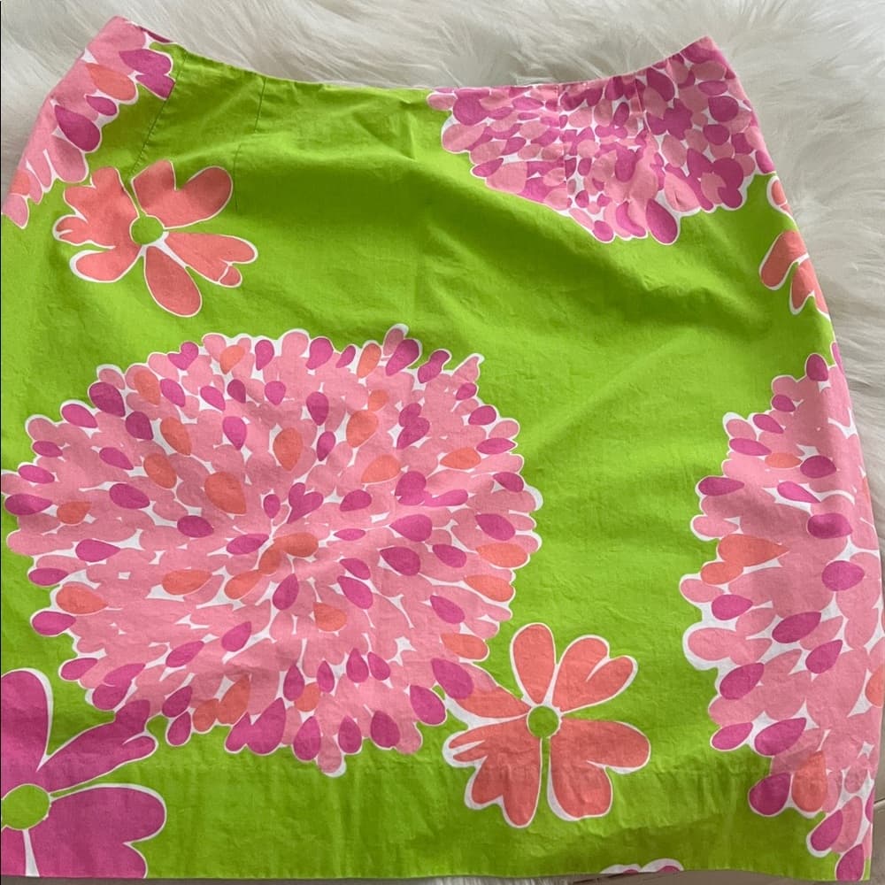 Lilly Pulitzer Pink and Green Skirt - Thumbnail 4