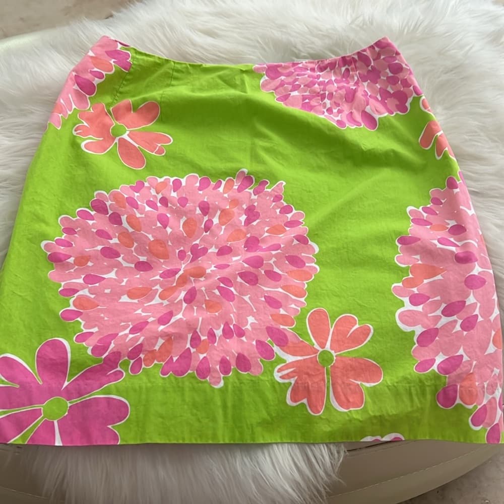 Lilly Pulitzer Pink and Green Skirt