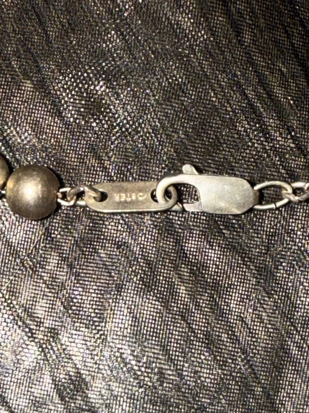 Classic Graduated Bead Necklace in Antique Silver