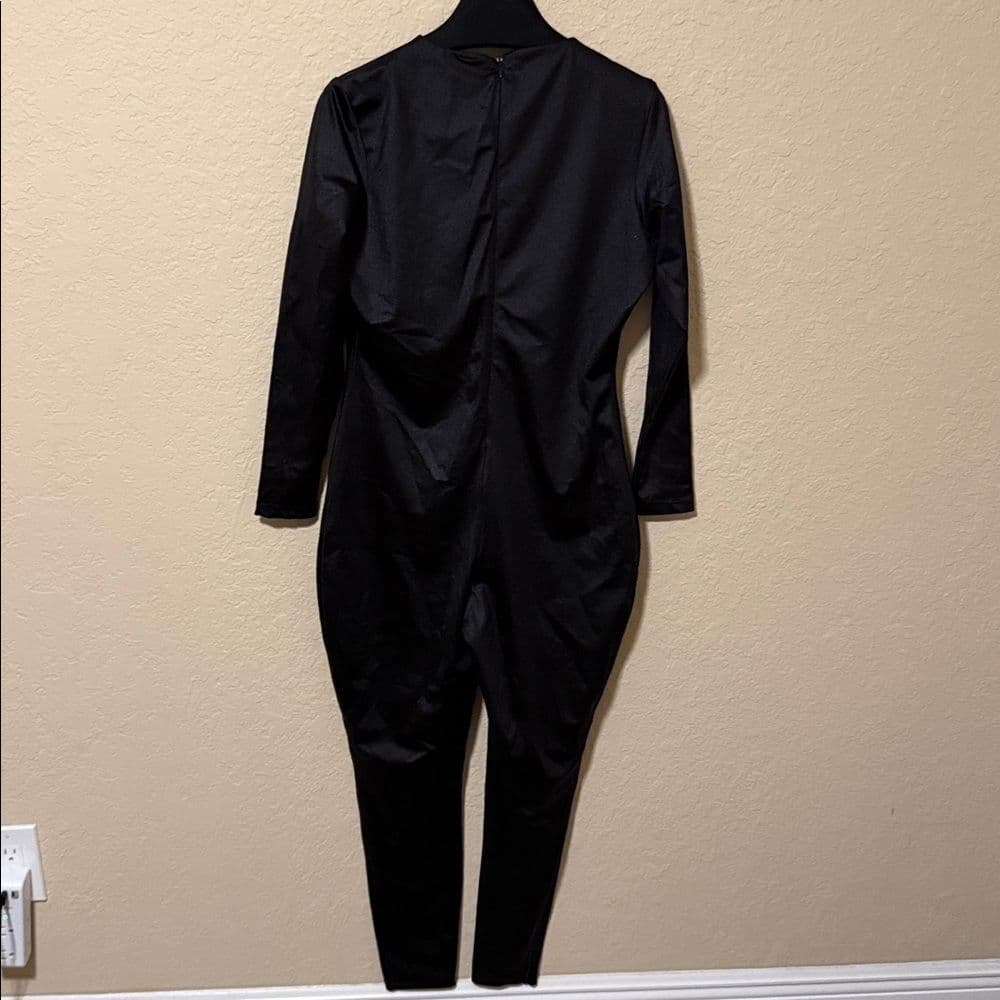SKIMS nwt plus size 2x Black Long Sleeve Bodycon Jumpsuit Sculpting Slimming - Thumbnail 3