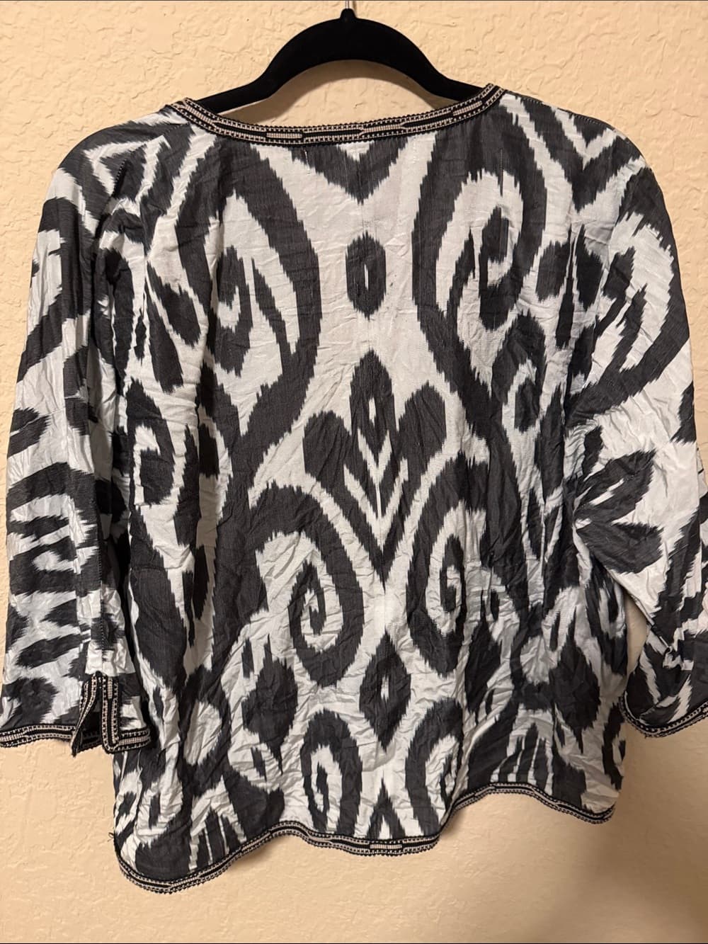 Gretchen Scott Designs Black & White Swirl Open-Front Cardigan xl - Thumbnail 2