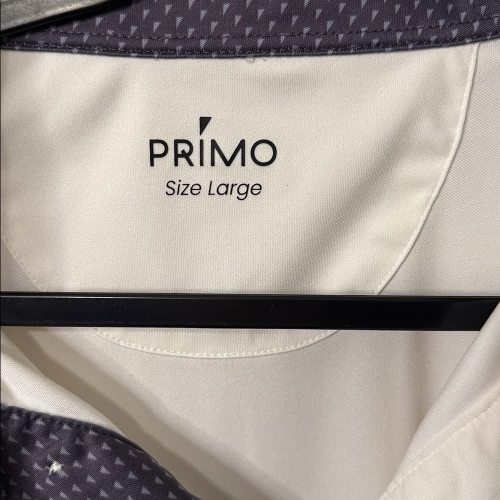 Primo Men's White Polo Shirt size large
