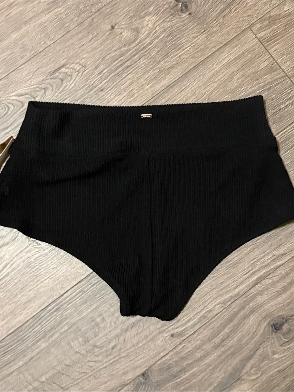 PINK Victoria's Secret Black High-Waist Swim Bottoms