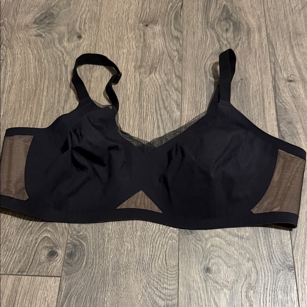 Honeylove Black Wireless Mesh Trim Bra - Thumbnail 3