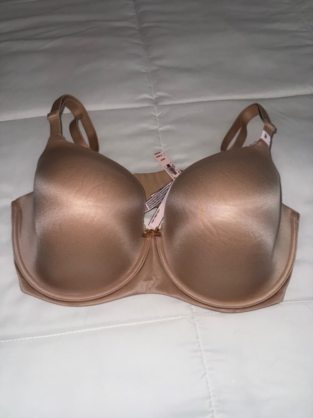 Victoria Secret lightly lined demi bra Nude Underwire Support nwt 42DDD - Thumbnail 5