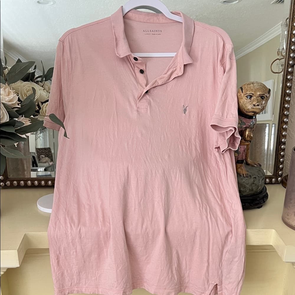 All Saints Blush Pink Men's Polo Shirt - Thumbnail 5