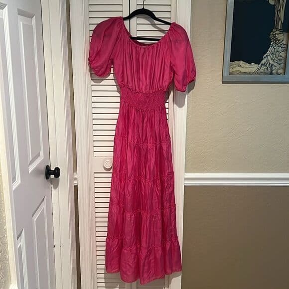 CJ Laing Pink Ruffled dress xs - Thumbnail 5