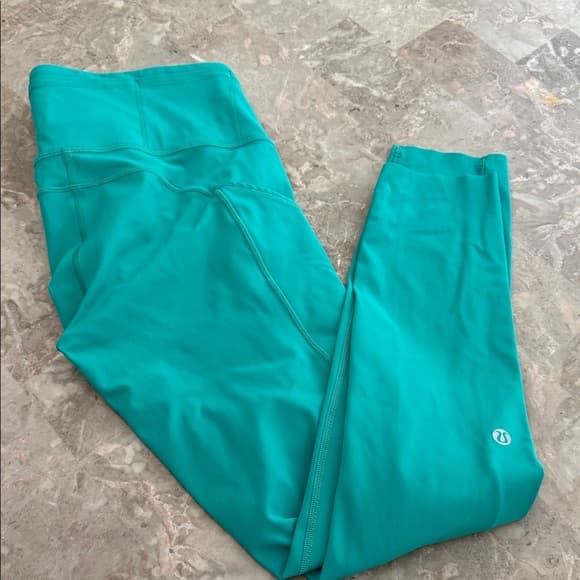 Lululemon Teal Athletic Leggings cropped size 6 - Thumbnail 5