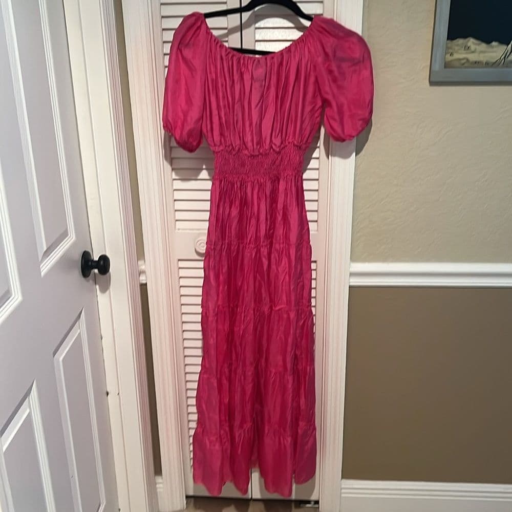 CJ Laing Pink Ruffled dress xs - Thumbnail 3