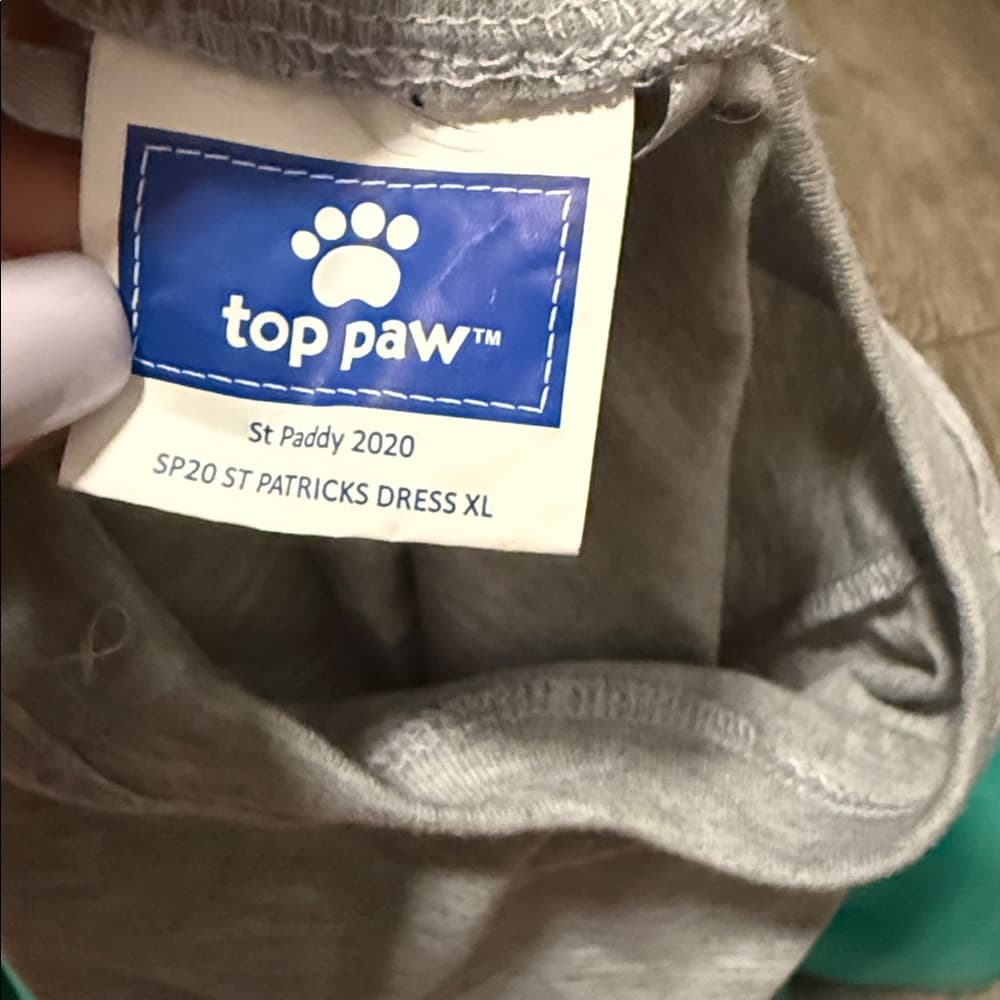 Top Paw Gray and Teal Pet Dress - Thumbnail 2