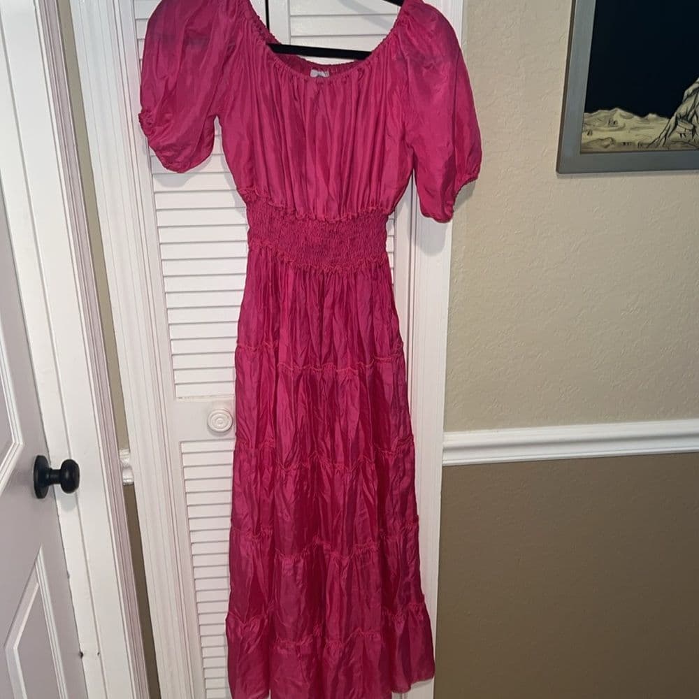 CJ Laing Pink Ruffled dress xs - Thumbnail 2