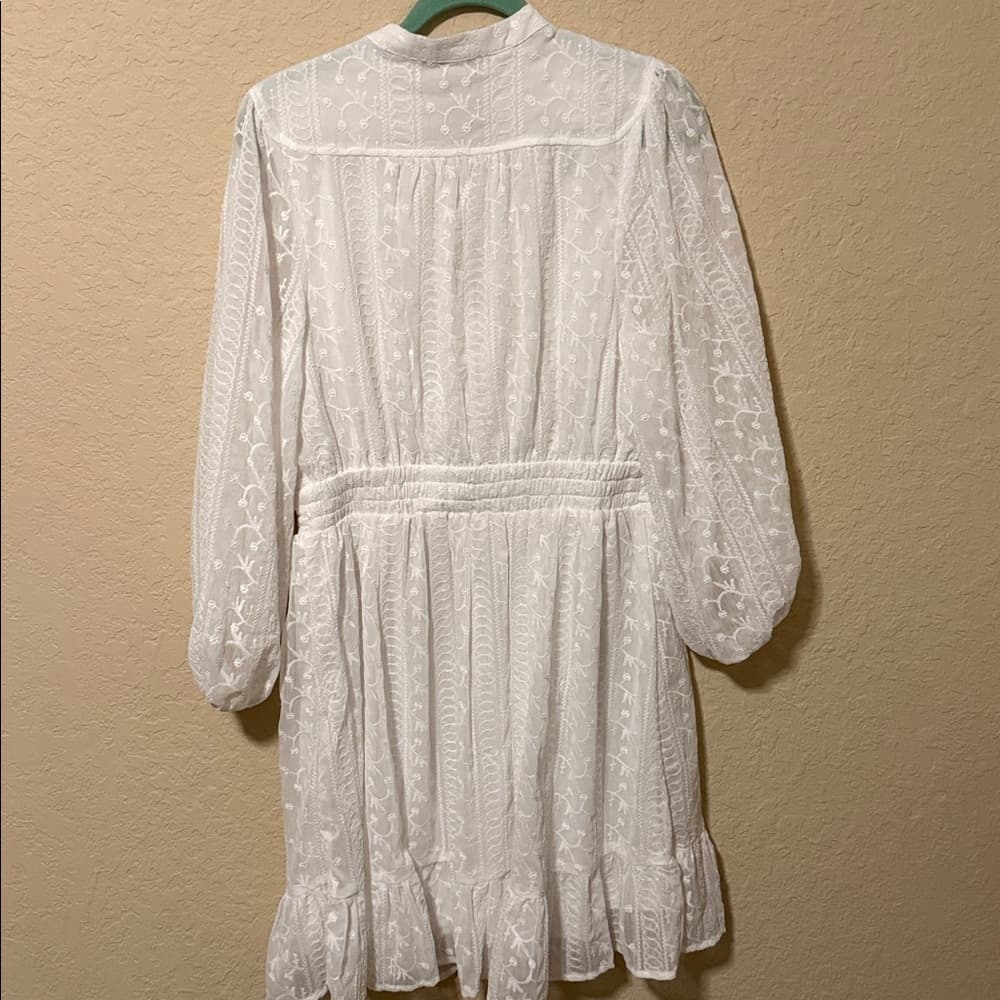 Baltic Born White Embroidered Midi Dress - Thumbnail 3