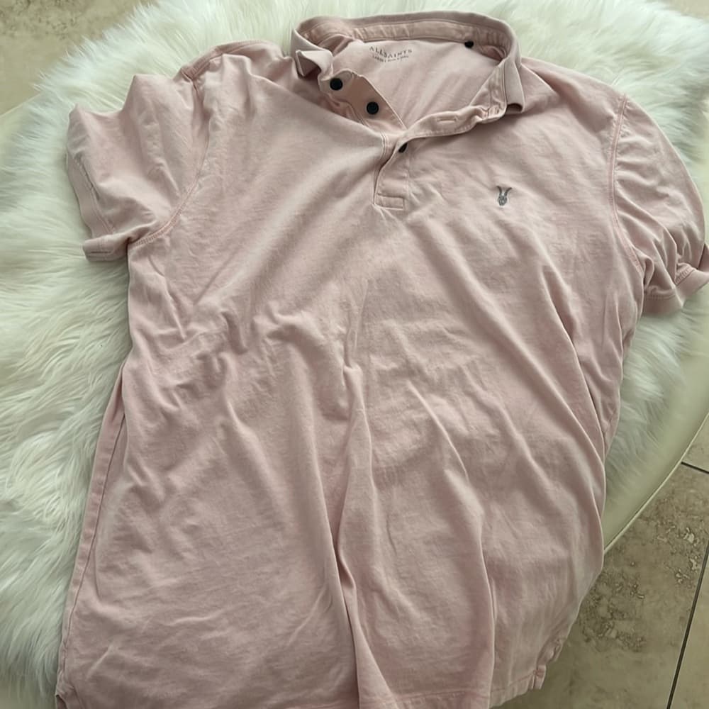 All Saints Blush Pink Men's Polo Shirt - Thumbnail 3