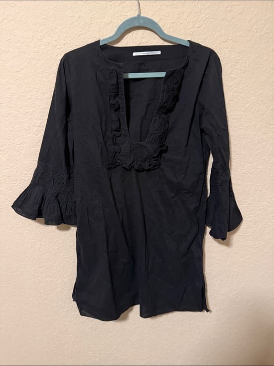 Anya Hindmarch Black Beach Tunic Top - Thumbnail 6