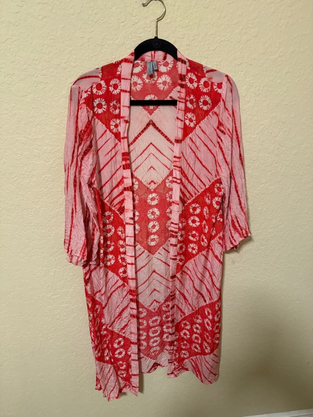 Bl*nk London one size Women’s Red Patterned Kimono Jacket - Thumbnail 4