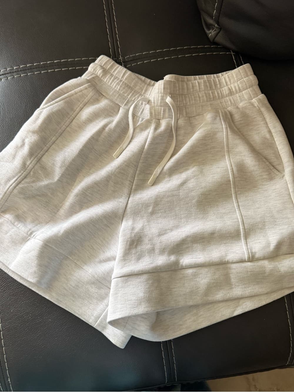 Varley Light Heather Gray Drawstring Athletic Shorts - Thumbnail 4