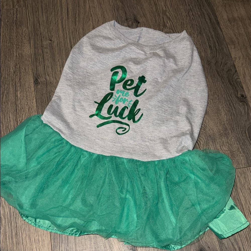 Top Paw Gray and Teal Pet Dress - Thumbnail 3