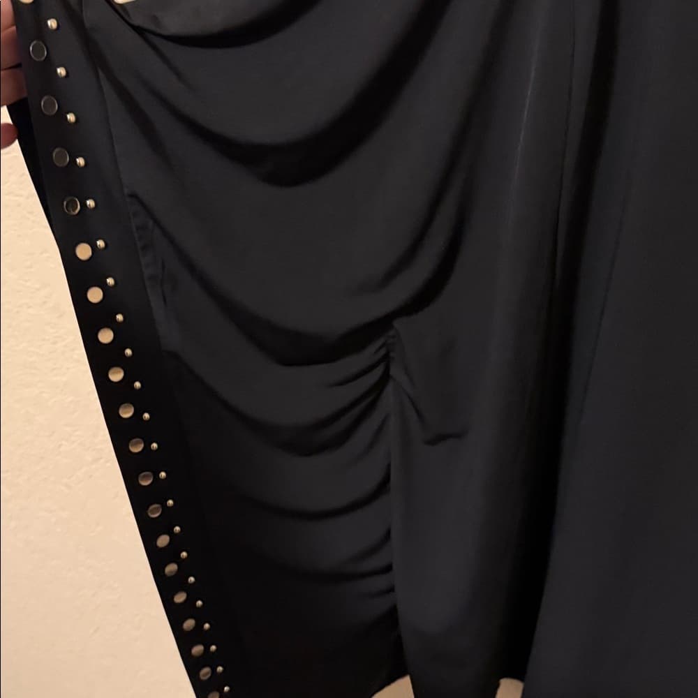 Peck & Peck Black Stud-Embellished Dolman Tunic stretchy plus size blouse 2x - Thumbnail 2