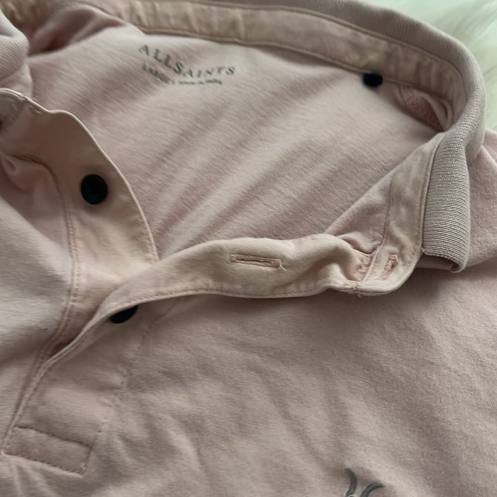 All Saints Blush Pink Men's Polo Shirt - Thumbnail 4