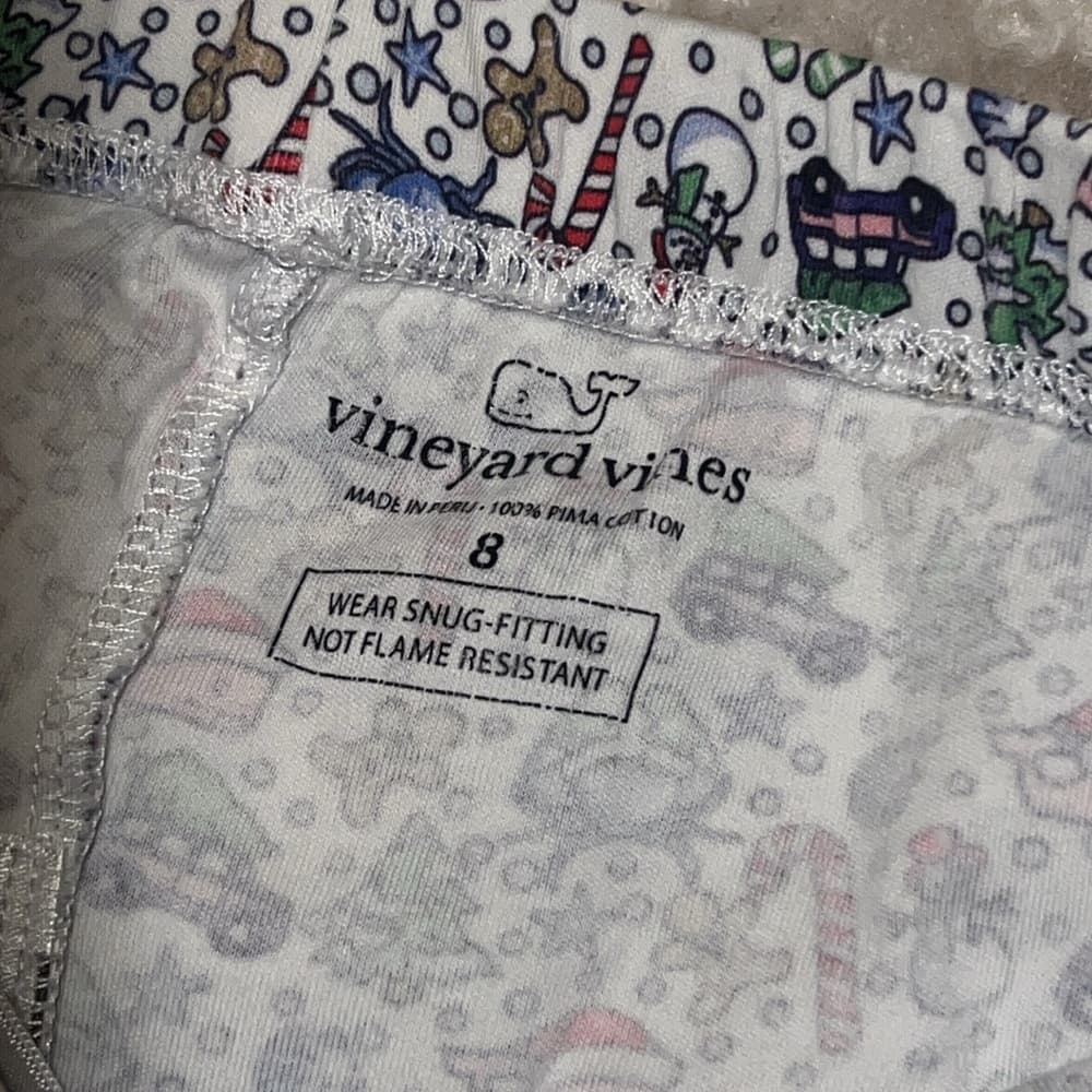 Vineyard Vines Red and Blue christmas Leggings - Thumbnail 2