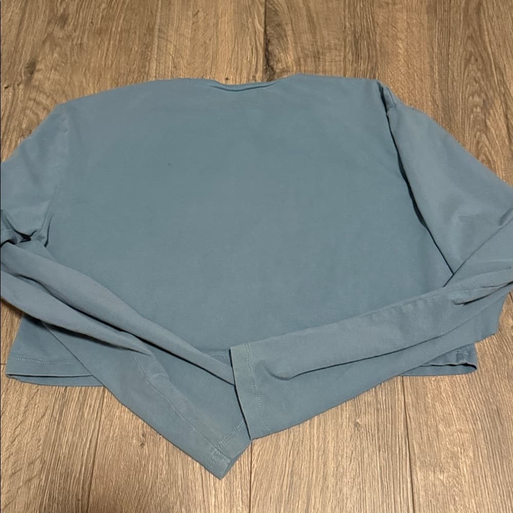 Alphalete Teal Cropped Long Sleeve Top - Thumbnail 2