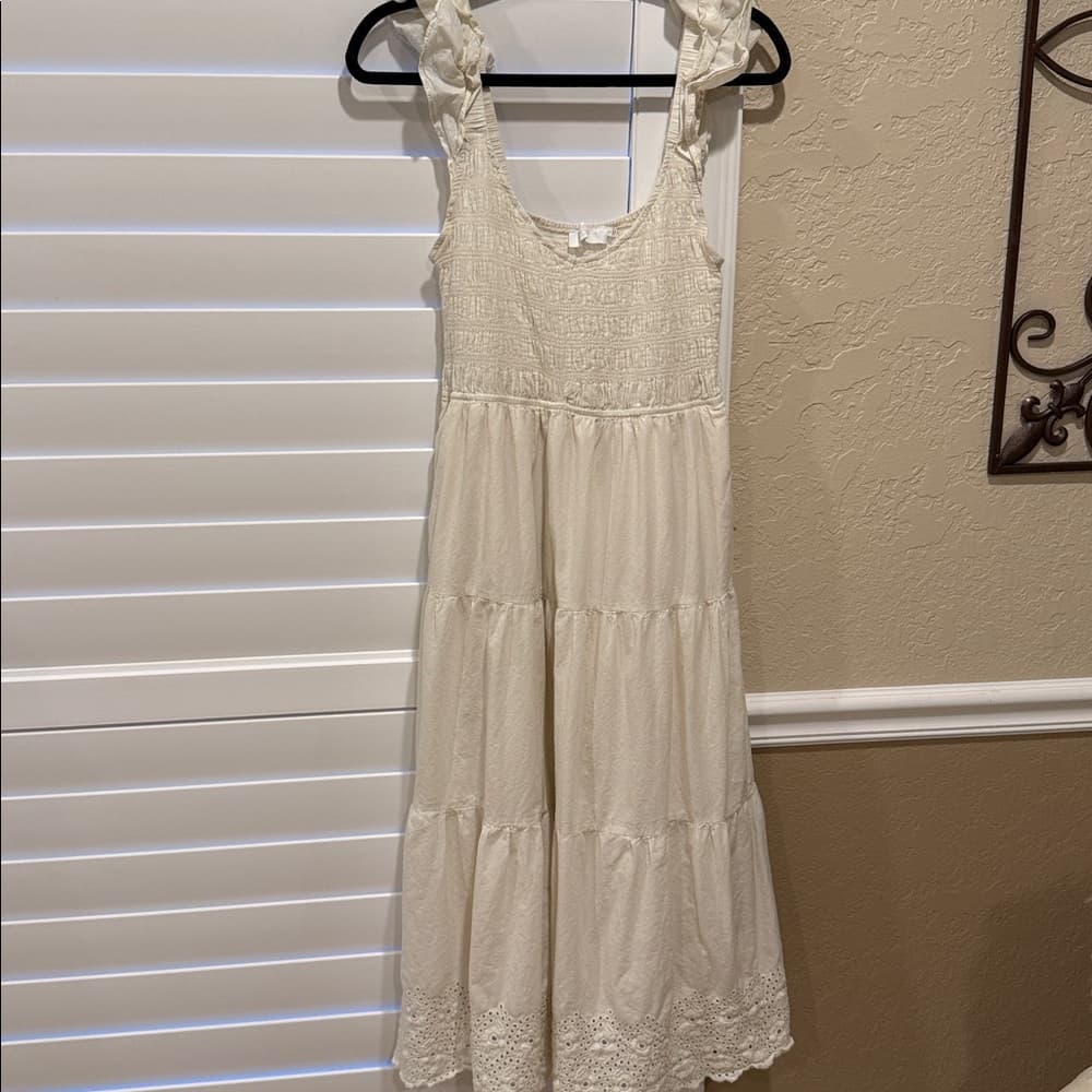 ASTR the label Cream Smocked Tiered Dress - Thumbnail 2