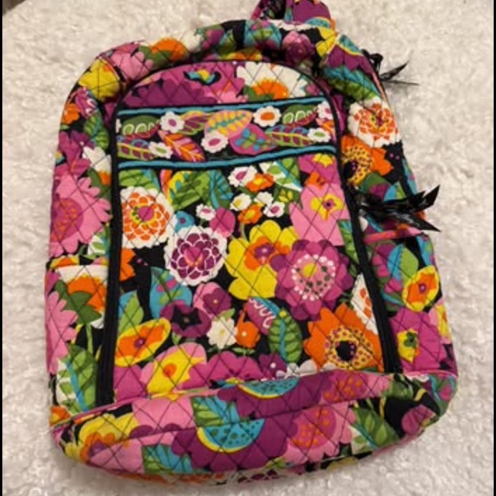 Vera Bradley Floral Quilted Women's Backpack - Thumbnail 7
