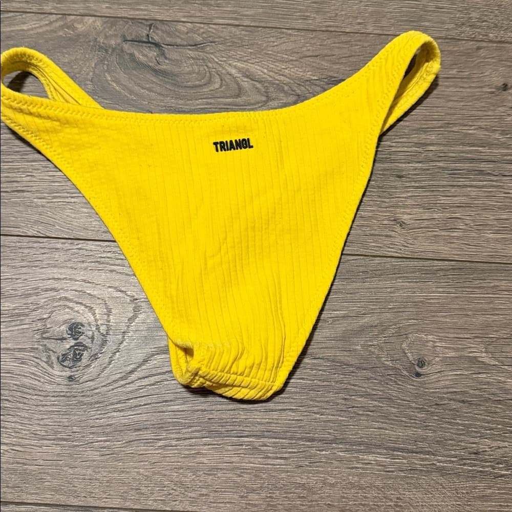 triangl swimwear Yellow Ribbed Bikini Bottom