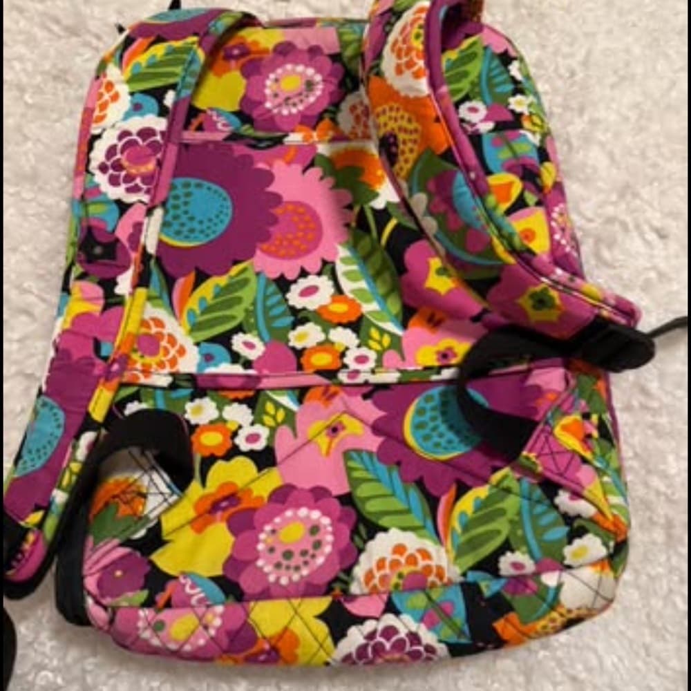 Vera Bradley Floral Quilted Women's Backpack - Thumbnail 3