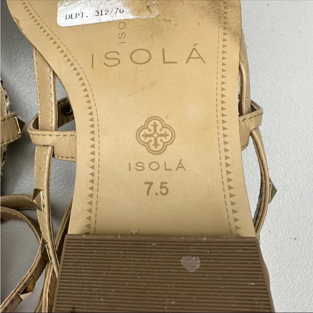 Isola Tan and Snakeskin Sandals 7.5 - Thumbnail 8