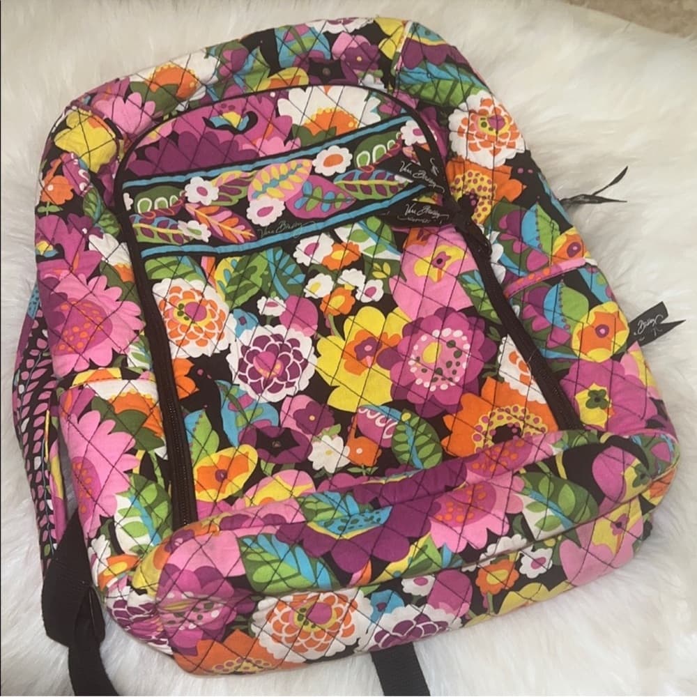 Vera Bradley Floral Quilted Women's Backpack - Thumbnail 2
